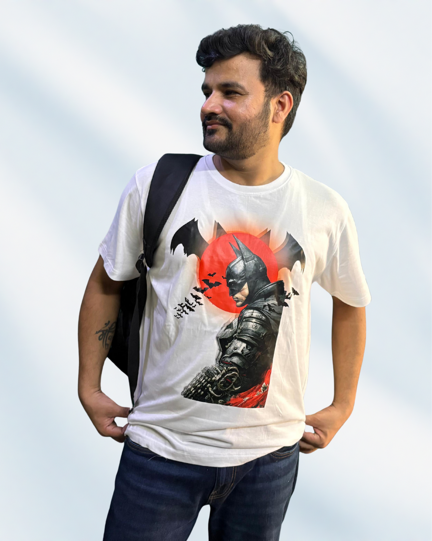 THE MOKSH SOUL MENS OVERSIZED GRAPHIC T-SHIRT