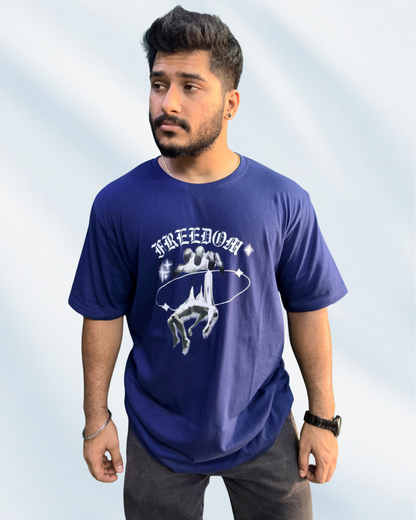 THE MOKSH SOUL MENS OVERSIZED PRINTED T-SHIRT